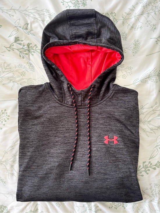 Under Armour Other - Men’s Under Armour Fleece Twist Hooded Sweatshirt in Black/Orange-inlet XL
